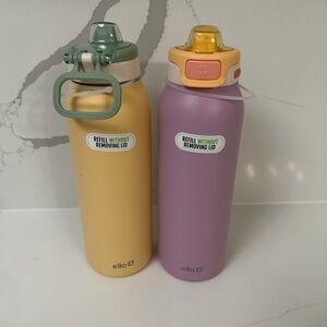 Ello Yellow and Purple Water Bottles
